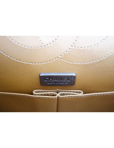Sac Chanel 2.55 python doré