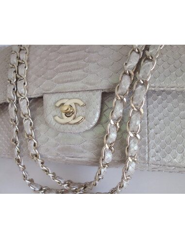 Sac Chanel Classique python beige