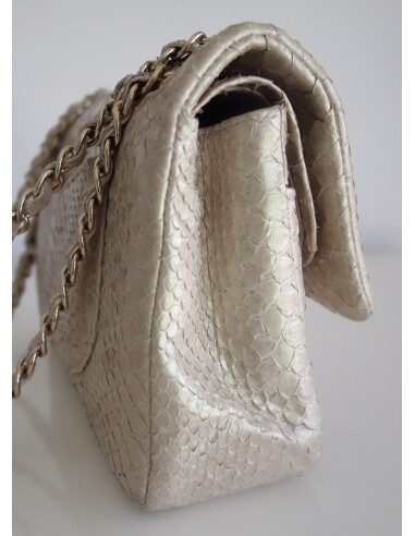 Sac Chanel Classique python beige