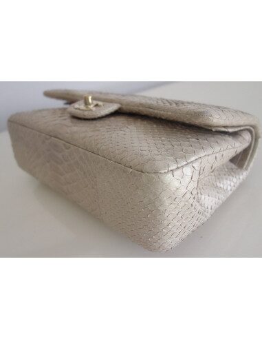 Sac Chanel Classique python beige