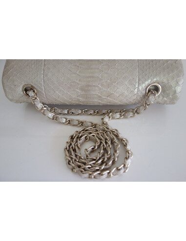 Sac Chanel Classique python beige