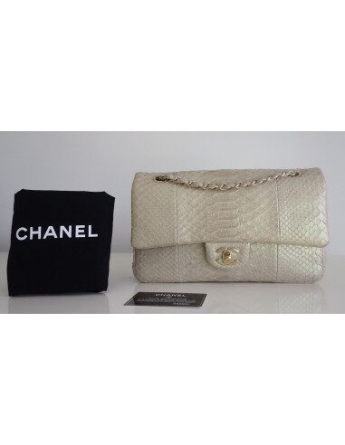 Sac Chanel Classique python beige