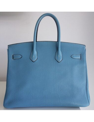 Sac Hermes Birkin 35 bleu