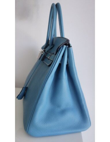 Sac Hermes Birkin 35 bleu
