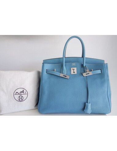 Sac Hermes Birkin 35 bleu