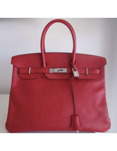 Sac Hermes Birkin 35 rouge