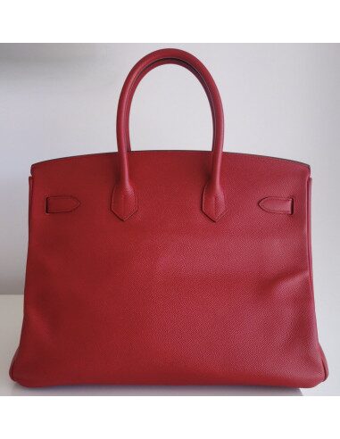 Sac Hermes Birkin 35 rouge