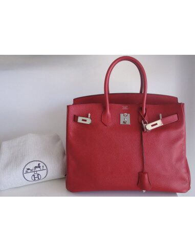 Sac Hermes Birkin 35 rouge