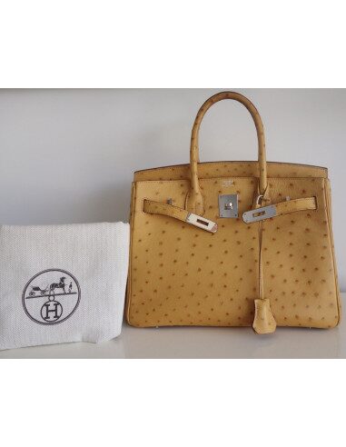 Sac Hermes Birkin 30 autruche