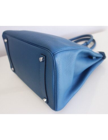 Sac Hermes Birkin 35 bleu de Galice