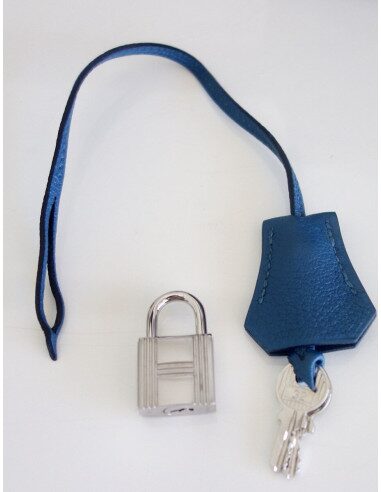 Sac Hermes Birkin 35 bleu de Galice