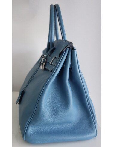Sac Hermes Birkin 35 Swift bleu