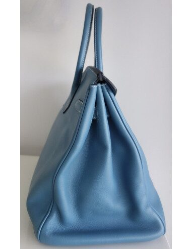 Sac Hermes Birkin 35 Swift bleu