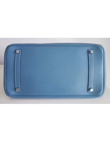 Sac Hermes Birkin 35 Swift bleu