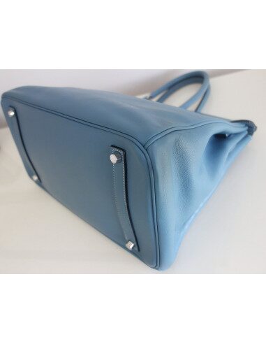 Sac Hermes Birkin 35 Swift bleu