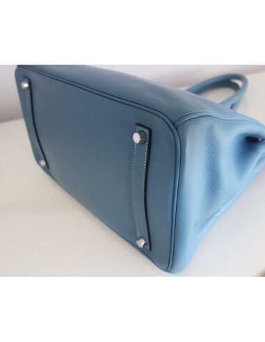 Sac Hermes Birkin 35 Swift bleu