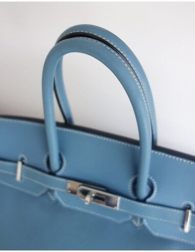 Sac Hermes Birkin 35 Swift bleu