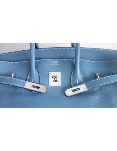 Sac Hermes Birkin 35 Swift bleu