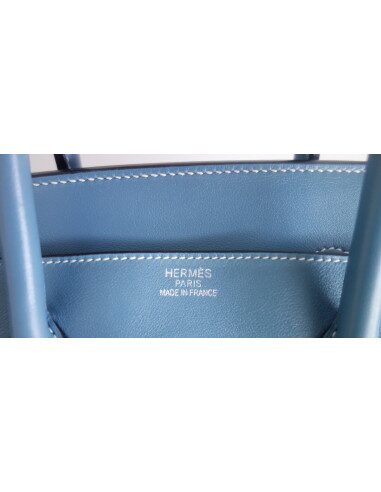 Sac Hermes Birkin 35 Swift bleu