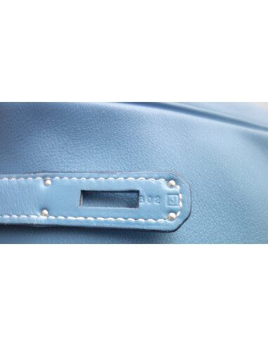 Sac Hermes Birkin 35 Swift bleu