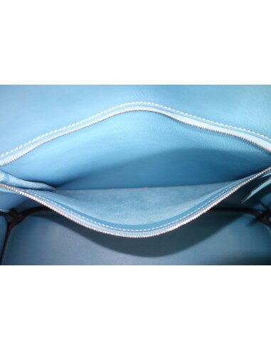 Sac Hermes Birkin 35 Swift bleu
