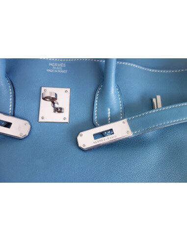 Sac Hermes Birkin 35 Swift bleu