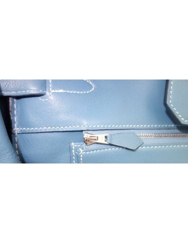 Sac Hermes Birkin 35 Swift bleu