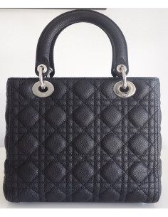 Sac Lady Dior médium veau noir 2