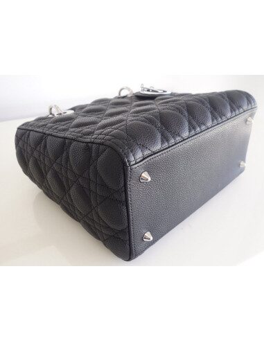 Sac Lady Dior médium veau noir