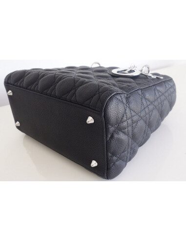 Sac Lady Dior médium veau noir