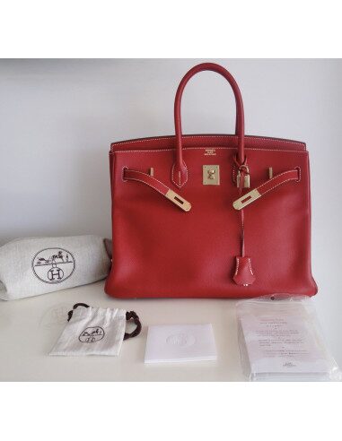 Sac Hermes Birkin 35 bicolore