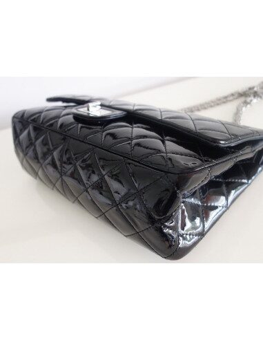 Sac Chanel 2.55 cuir verni noir