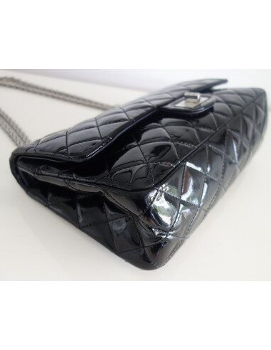 Sac Chanel 2.55 cuir verni noir