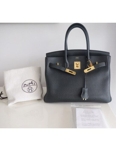 Sac Hermes Birkin 30 vert anglais