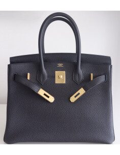 Sac Hermes Birkin 30 noir 2