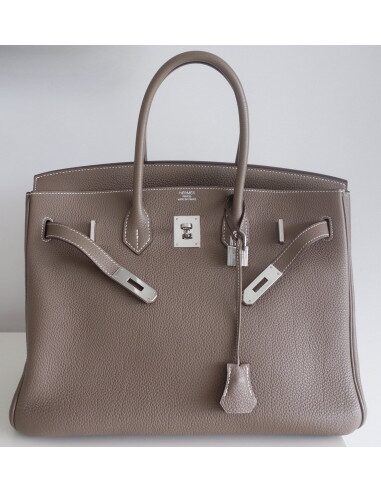 Sac Hermes Birkin 35 étoupe