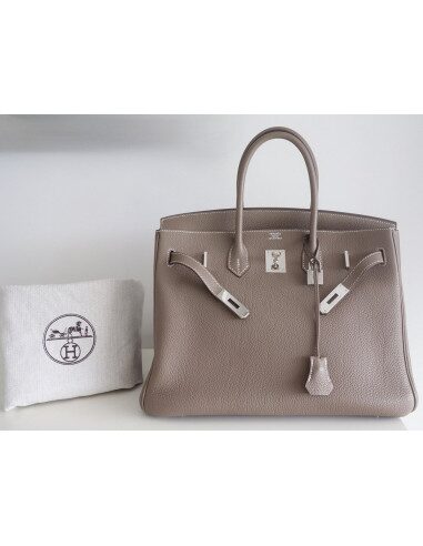 Sac Hermes Birkin 35 étoupe