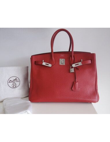 Sac Hermes Birkin 35 rouge