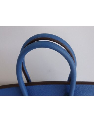 Sac Hermes Birkin 35 bleu Mykonos