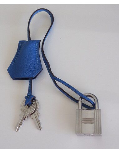Sac Hermes Birkin 35 bleu Mykonos