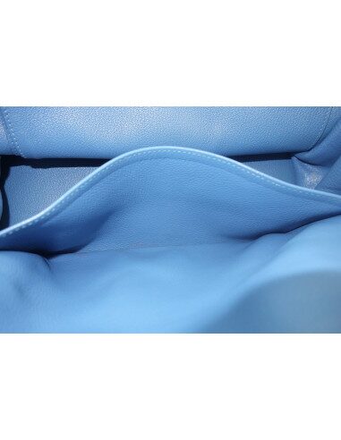 Sac Hermes Birkin 35 bleu Mykonos