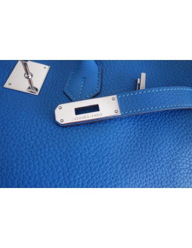 Sac Hermes Birkin 35 bleu Mykonos
