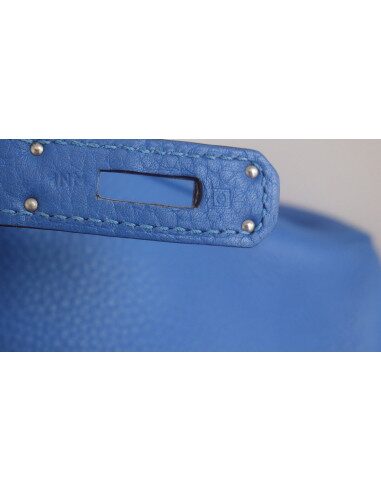 Sac Hermes Birkin 35 bleu Mykonos