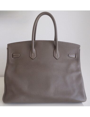 Sac Hermes Birkin 35 étain
