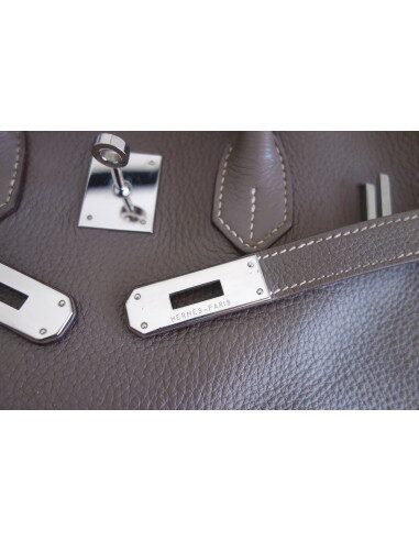 Sac Hermes Birkin 35 étain