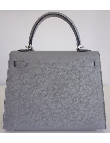 Sac Hermes Kelly 25 gris mouette