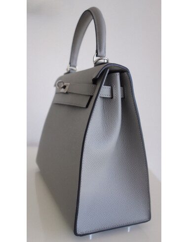 Sac Hermes Kelly 25 gris mouette