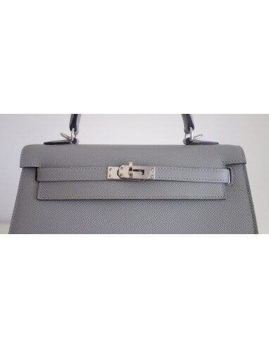 Sac Hermes Kelly 25 gris mouette
