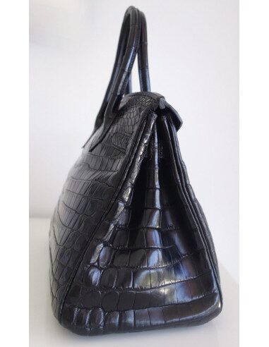 Sac Hermes Birkin 30 crocodile noir