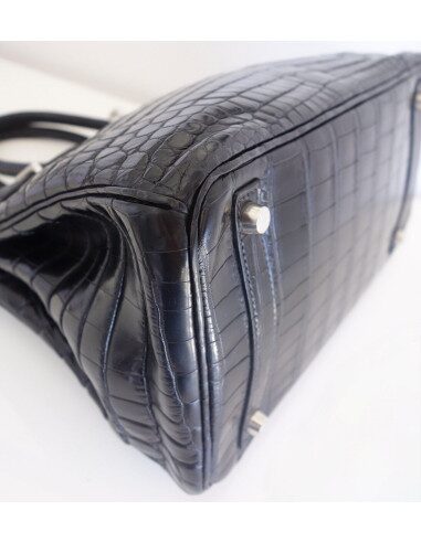 Sac Hermes Birkin 30 crocodile noir